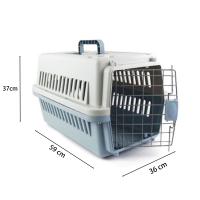 Transportin rigido para mascotas, jaula para perros o gatos transpirable con asa, rejillas metalicas de aireacion, jaula para viajes, autocaravana, uso interiores o exteriores. Disponible en 2 colores y tamaños. - details 3