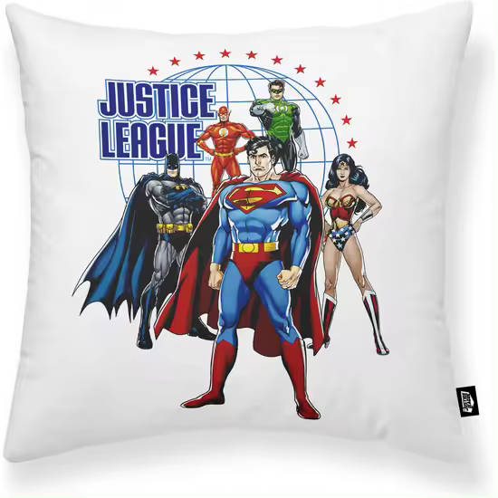 BL BELUM  Funda de cojín 100% algodón Justice Team A 45x45cm, funda de cojín suave, funda de cojín de varios tamaños, funda de cojín multicolor - 1