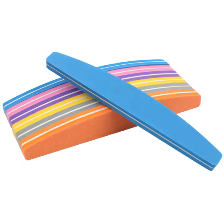 5Pcs Esponja De Lijado Para Uñas Bloque De Lijadores Doble Cara 100/180 Colores Herramientas De Manicura Para Pintura De Uñas - 1