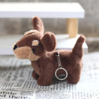 Muñeco De Peluche De Perro Salchicha 15cm Simulación Juguete Suave Para Niños Decoración De Habitación Regalo De Cumpleaños - details 1