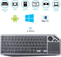 Teclado Inalámbrico Bluetooth 2.4G Con Touchpad Y Retroiluminación De 7 Colores Para Smart TV iOS iPhone/IPad Teclado Recargable De 78 Teclas Estilo Ergonómico Multifuncional - details 4