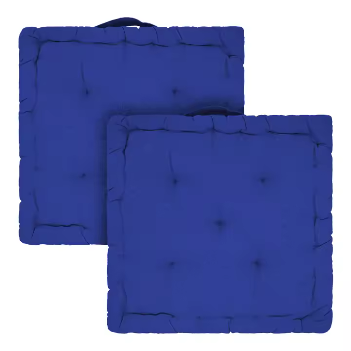NQT Pack 2 o 4 Cojines para Acolchado Cómodo de Doble Cara de Algodón con Asa 40x40x7cm - Cojín Silla de Jardín Uso Exterior y Interior, Cojines para Bancos (Granate, Gris, Blanco, Marrón, Azul, Verde, Mostaza, Vainilla) - 1