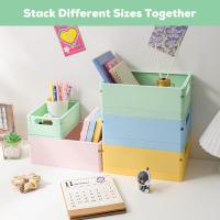 Cesta De Almacenamiento Plegable Para Escritorio De Dormitorio Ecológica De Plástico Para Libros Snacks Y Juguetes - details 3
