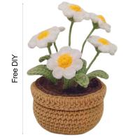 Kit De Inicio Para Crochet De Tulipanes Hechos a Mano DIY Para Adultos Y Niños Con Plantas En Macetas Herramienta Textil Para Mujeres - details 8