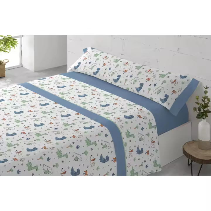Donegal Collections - Juego De Sábanas 3/4 Piezas 144 Hilos - Disponible en diferentes Diseños, Medidas y Colores - Ideal para Entretiempo, Primavera y Verano - 1