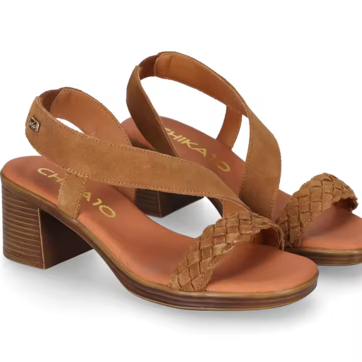 Chika10 Leather NEW GOTICA 11 Sandalia de Tacón Cuero/Tan - 1