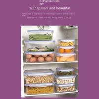 Caja De Almacenamiento Para Refrigerador Rectangular Sellada Con Tapa Contenedor De Alimentos Transparente Pila Superpuesta Microwaves - details 6