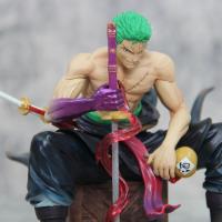 Figura De Anime Roronoa Zoro Sentado 15cm Modelo Ornamento De Escritorio Para Coleccionistas Jóvenes Hombres Decoración De Juguetes - details 0