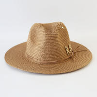Sombrero De Paja Para Mujer Y Hombres Moda Verano 2025 Sombrero De Playa Casual Sombreros De Paja Con Visera Estilo Panama Protección Solar - details 13