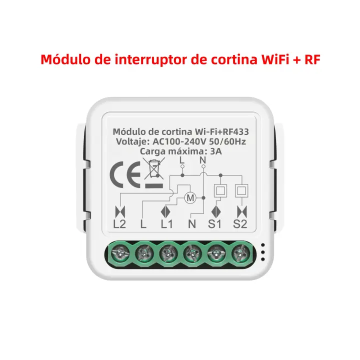 Módulo deInterruptor De Cortina Inteligente WiFi Tuya RF433 Para Rollos Eléctricos Cortina Motor De Cierres Blinds 1 Gang Compatible Con Alexa Alice Google Home - 1