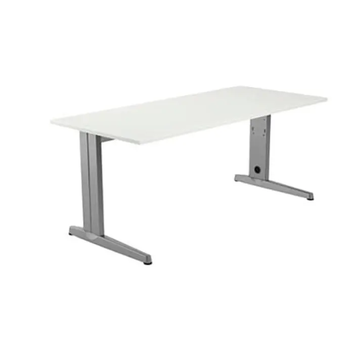 Rocada Meta - Mesa rectangular, 180 x 80 cm, color blanco - 1