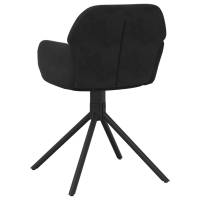 vidaXL Sillas de comedor giratorias 2 uds terciopelo negro - details 4