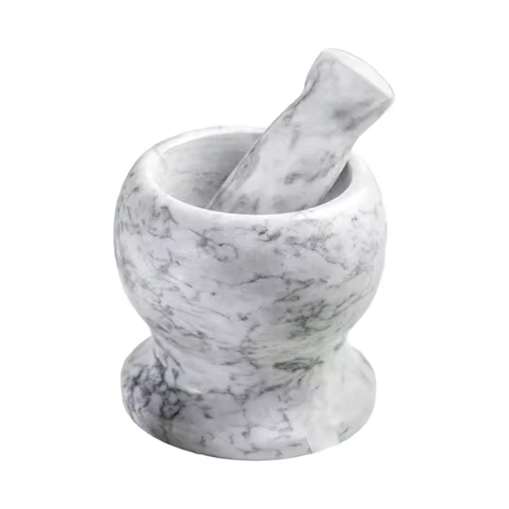 ALLPERCOM MORTERO DE PIEDRA CON MANO DE PIEDRA GERIMPORT - 1