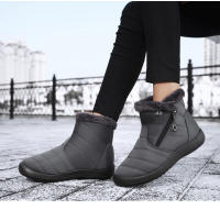 Botas De Invierno Para Mujer Impermeables Con Cremallera Botines De Invierno Botas De Nieve Con Forro De Peluche Corto - details 17