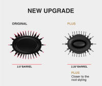 LISAPRO Peine Secador De Pelo Elegante Negro Oro Con Voluminizador Cepillo Para Secar Y Aplanar El Cabello Universal 2.0 Para Adultos - details 1