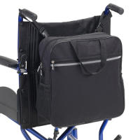 Bolsa De Mano Para Silla De Ruedas Y Scooter Organizador De Almacenamiento Ecológico Plegable Con Manija Color Negro - details 3