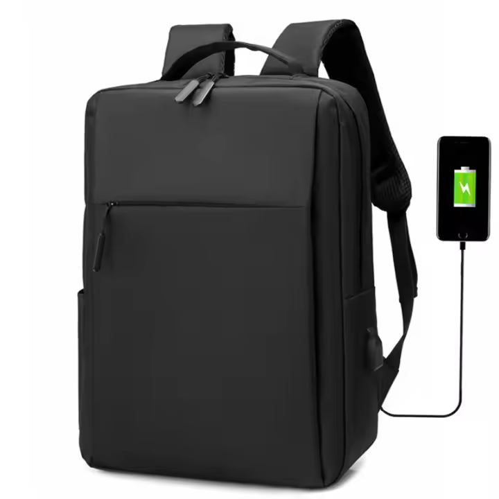 Mochila Para Laptop De 15.6 Pulgadas Para Hombre Nylon Impermeable Con USB Mochila De Viaje Con Almacenamiento Para Computadora Estilo Fashion - 1