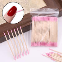 Sticks De Limpieza Para Uñas De Madera Con Cepillo De Algodón Herramienta De Detalle Y Corrección Para Pintura De Uñas - details 1