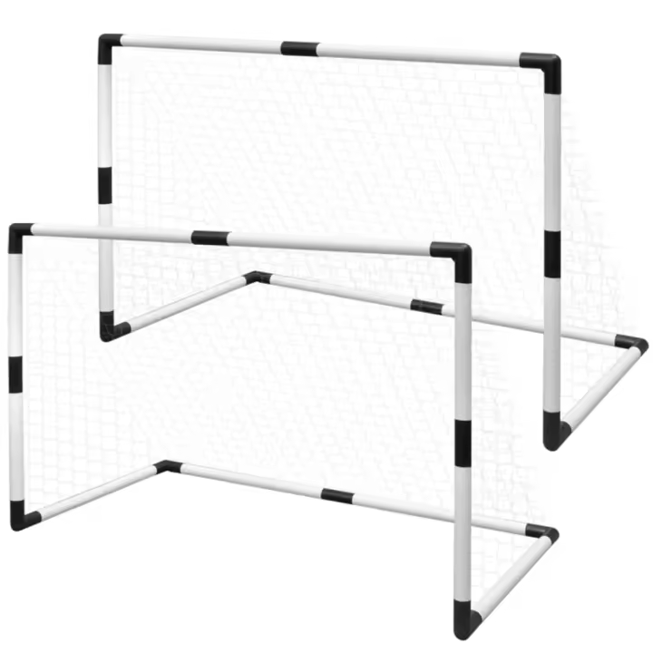 vidaXL Mini porterías de fútbol 2 unidades 91,5x48x61 cm - 1