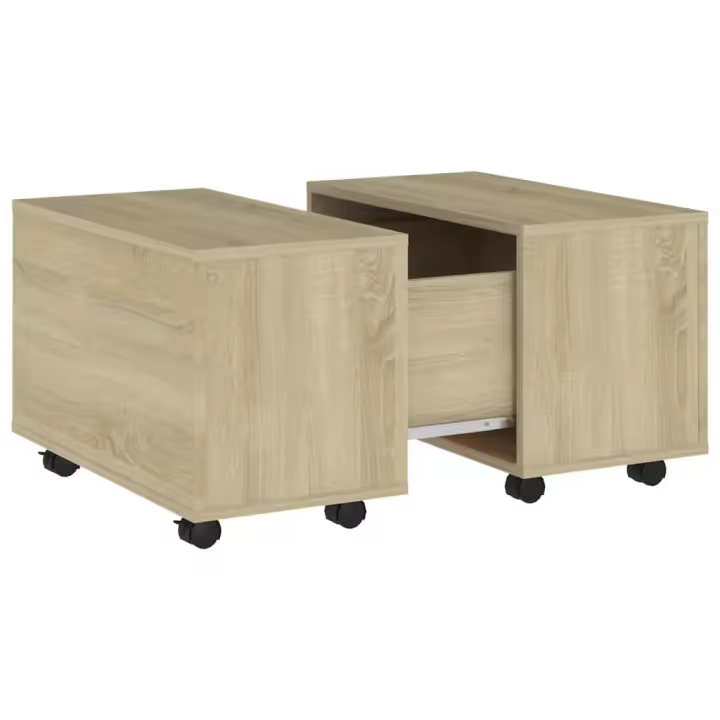vidaXL Mesa de centro madera contrachapada 60x60x38 cm Blanco, Negro, Gris Mesita de Salón o Comedor o Auxiliar Mesa de Café Meuble Salón - 1