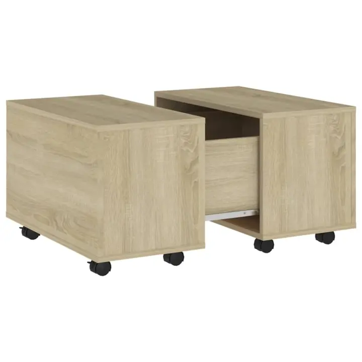 vidaXL Mesa de centro madera contrachapada 60x60x38 cm Blanco, Negro, Gris Mesita de Salón o Comedor o Auxiliar Mesa de Café Meuble Salón - 1