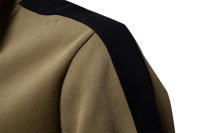 Sudadera de manga larga con cuello levantado para hombre, sudadera deportiva empalmada, chaqueta informal versátil, novedad de Otoño de 2024 - details 31