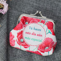 Pack 6 a 36 unidades de Monederos pequeños con frase, 6 modelos, Clip seguridad, Regalos de boda para invitados, Detalles para mujer, Recuerdos de comunión, Detalles de bautizo, No personalizable, Regalantes.com - details 1