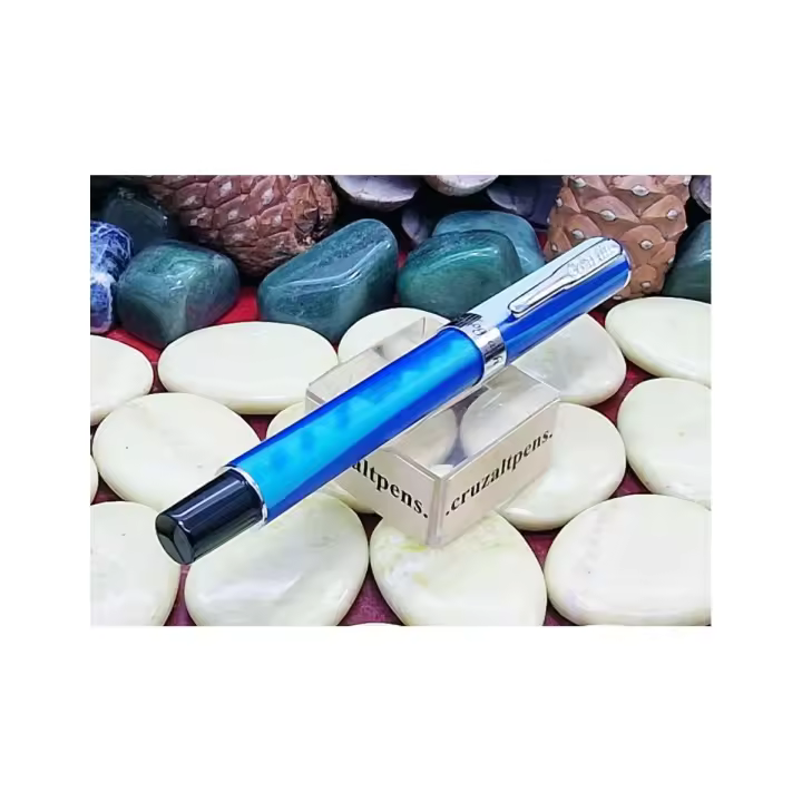 Pluma Conklin Stylograph With Matte Finish Artic Blue - 1