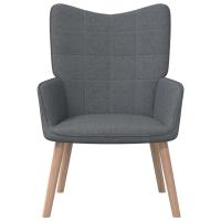 vidaXL Sillón de relax de tela Gris claro, Gris oscuro, Crema Sillon Dormitorio Sillon Comodos Silla Relax Sillón Sofá - details 7