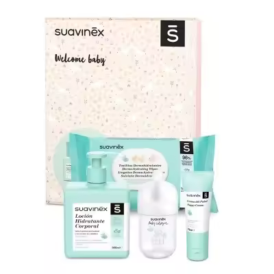 Suavinex Canastilla Welcome Baby Color Coral 4 Productos - 1