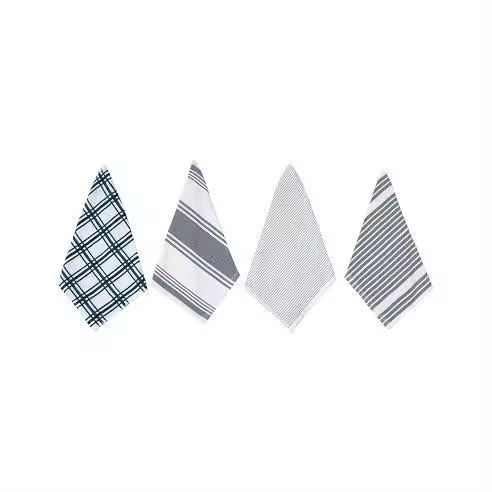 Pack de 4 Paños de Cocina en Color Azul de 40x70 cm 100% Algodón Sibiles 00431 - 1