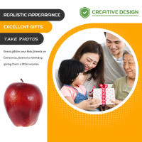 5 Pcs Decoración De Casa Falsa Fruta De Serpiente Roja Modelo Simulación Manzanas Artificiales Para Cocina Decoración Fotografía - details 3