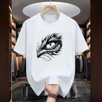 Camiseta De Algodón Suave Para Hombre Con Estampado De Ojo De Dragón Primavera Verano Casual Diario Cuello Redondo Tees Cómodos Para El Hogar Y Al Aire Libre - details 3