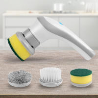 Cepillo Eléctrico Multifuncional Portátil Con Rotación De 360 Grados Y 3 Cabezas De Repuesto Accesorios De Cocina Ecológicos - details 3