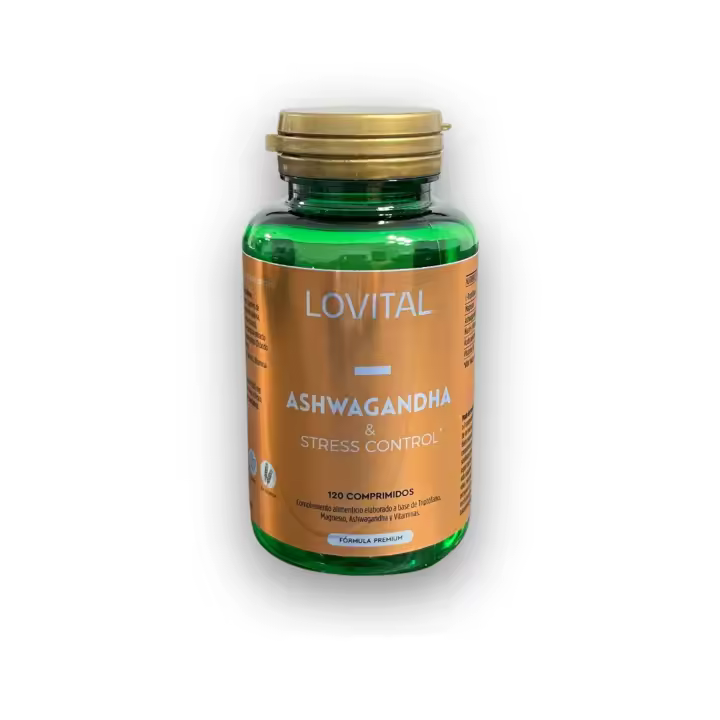LOVITAL ASHWAGANDHA 120 cápsulas | con MAGNESIO y Vitaminas B5 y B6 | Relajación y regulación del estado emocional | Ayuda a aliviar Estrés y Ansiedad | Descanso y Rendimiento | Cápsulas para 2 meses - 1