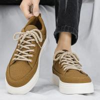 Zapatos De Patinaje Para Hombre Bajo Corte De Lona Zapatillas De Lona Planas Zapatillas De Skate Moda Plataforma Zapatillas De Encaje Para Hombre - details 6