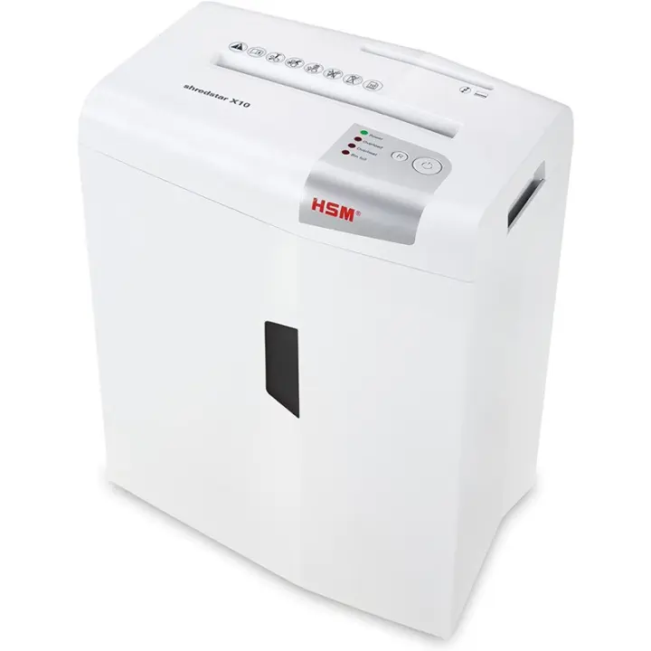 HSM X10 triturador de papel Corte en partículas 58 dB 22 cm Plata, Blanco - 1