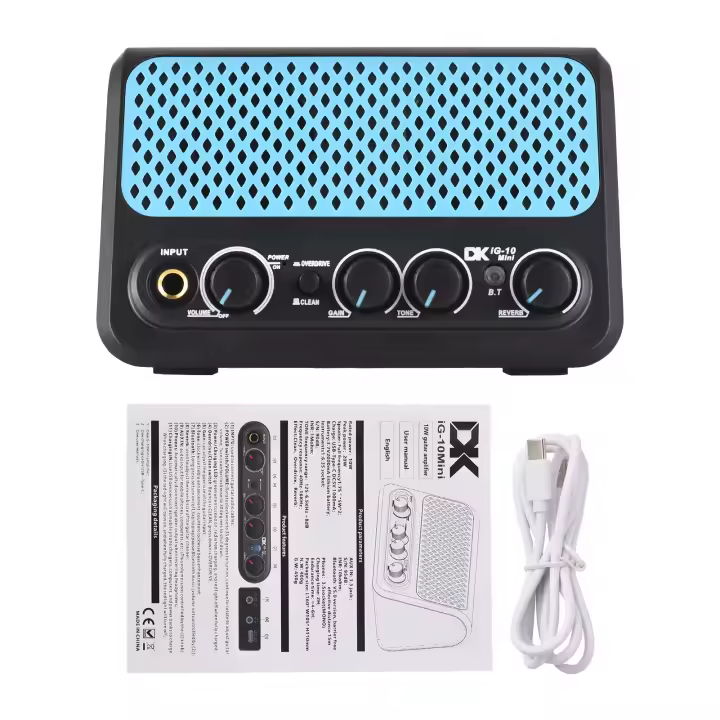 Amplificador De Guitarra Eléctrica DK 10W Pequeño Con 2 Canales Limpio Overdrive Efecto Reverb Plug And Play BT/ Auriculares - 1