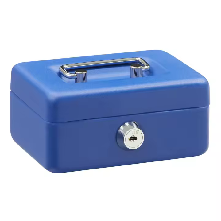 ARREGUI Elegant Caja Caudales con Llave para Contar y Transportar Dinero | Caja de Seguridad de acero con ranura | Caja fuerte portatil 12,5 cm de ancho - 1