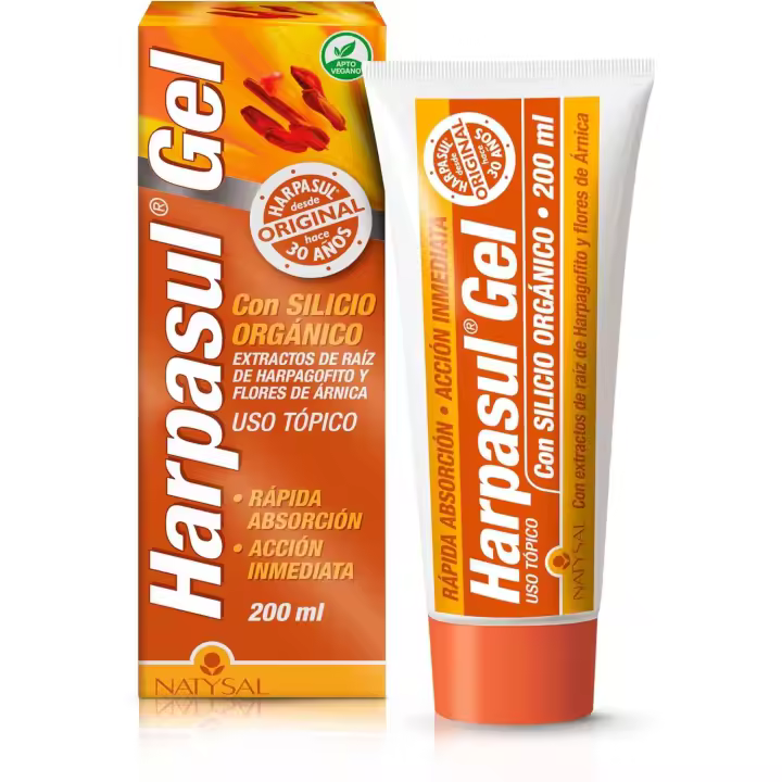 HARPASUL® GEL 200 ml | Gel con Efecto Frío - Calor | Alivio Inmediato para Dolor Muscular, Golpes y Esguinces | Con Harpagofito, Árnica y Silicio Orgánico | Acción Anti-Inflamatoria y Defatigante - 1