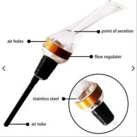 Aerador De Vino Profesional 2-en-1 Que Se Adhiere a Cualquier Botella De Vino Mejora El Sabor Y El Bouquet Spout Pourer De Botella De Vino - details 4