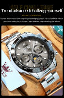 Reloj De Pulsera Mecánico OLEVS 6654 Para Hombre Lujo Cronógrafo Automático Resistente Al Agua Luminoso Marca Top Deportivo Con Fecha - details 2