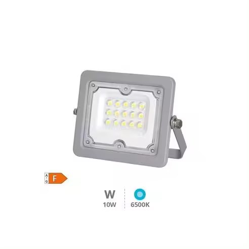 Gsc Evolution Proyector LED Aluminio 10W 6500K IP65 Gris - Iluminación Exterior Resistente Al Agua - 1