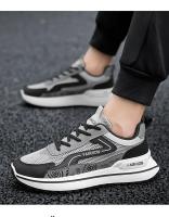 Zapatos De Deporte Para Hombre 2024 Nuevos U Cuero Casual Vulcanizados Transpirables Zapatillas De Caminar Y Correr Plataforma Planas Con Cierre Elástico Material De Suela EVA Talla Verdadera Para Verano - details 11