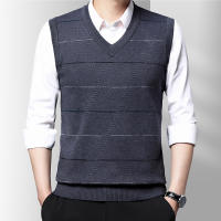 Suéter Casual Para Hombres Chaqueta De Encaje Grueso Auténtica Y Otoño Invierno Moda Confort Transpirable Chaleco De Gimnasio Con Cuello V - details 4