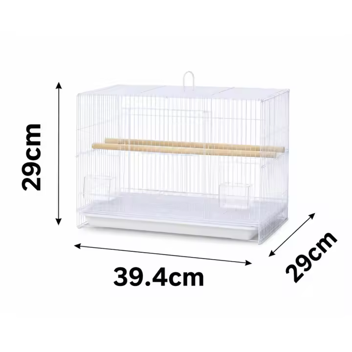 Jaula metal para pájaros grandes con accesorios incluidos comedero bebedero saltador seguro para uso interior exterior - 1