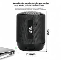 T&G Altavoz Bluetooth inalámbrico TG129, altavoz de bluetooth con graves, compatible, USB, resistente al agua, para exteriores, c ompatible con AUX, TF, Radio FM, Subwoofer Altavoz portatil - details 2