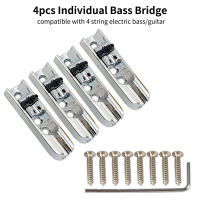 Juego De 4 Piezas De Puente Individual Para Guitarra Y Bajo Con 8 Tornillos Para Guitarra De Cuatro Cuerdas Marca YOUHA - details 4