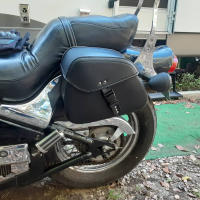Par De Bolsas De Sillín Para Motocicleta En Cuero PU Negro Impermeable Almacenamiento Lateral Equipaje De Viaje Para Suzuki/Yamaha/Honda - details 7