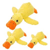 Juguete De Peluche Para Perro Tamaño 3 Compañero De Sueño Pato Resistente a Mordidas Alivio Del Estrés Masticar Dientes Sonido Relajante Para Mascotas - details 0